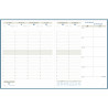 Agenda semainier Horizon 21x27cm bleu canard