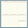 Agenda semainier Temporel bleu canard