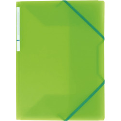 Chemise 3 rabats à élastiques COLOR FRESH en polypropylène, vert clair