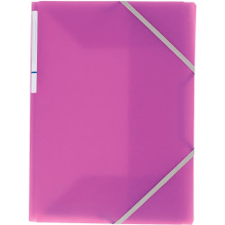 Chemise 3 rabats à élastiques COLOR FRESH en polypropylène, violet