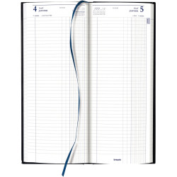 Agenda long 1 jour euro/centimes noir
