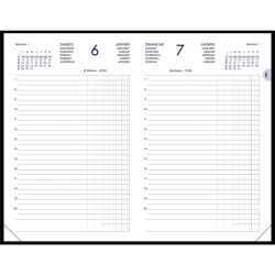 Agenda comptoir euro/centimes noir