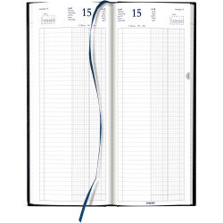 Agenda banquier long 2 volumes noir