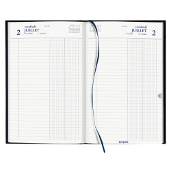 Agenda banquier large 1 volume noir