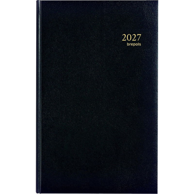 Agenda banquier large 2 volumes noir