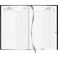 Agenda banquier large 2 volumes noir