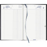 Agenda banquier large 2 volumes noir