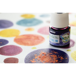 Set de 5 Flacons 45ml d'encre à dessiner végétale, couleurs primaires