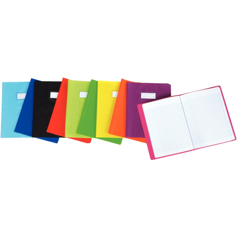 Paquet de 10 protège-cahiers en PVC 21/100ème, pour format 17x22 cm, v