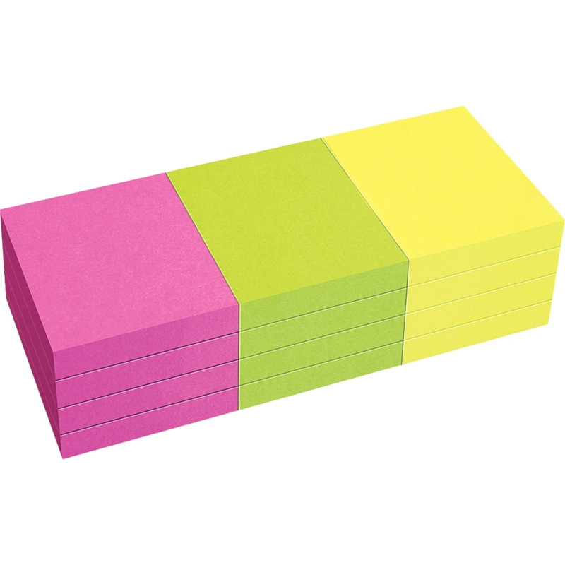 Lot de 12 blocs de notes repositionnables de 80 feuilles 40 x 50 mm co