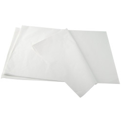 Rouleau de 30 feuilles de papier de soie 50 x 70 cm blanc