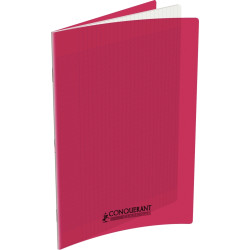 Piqûre 96 pages CONQUERANT, 24x32 cm, seyès, couv PP rose