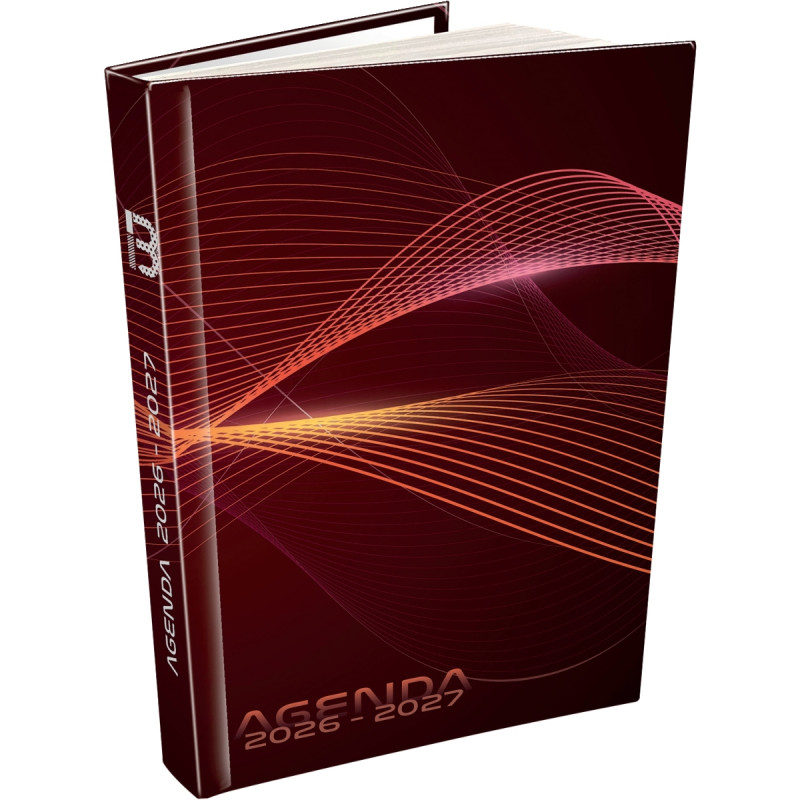 Agenda journalier Techno orange