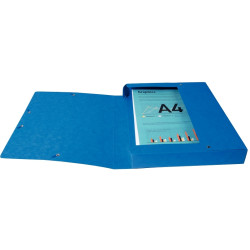 Boite de classement en carte lustrée SCOTTEN dos 4 cm, bleu