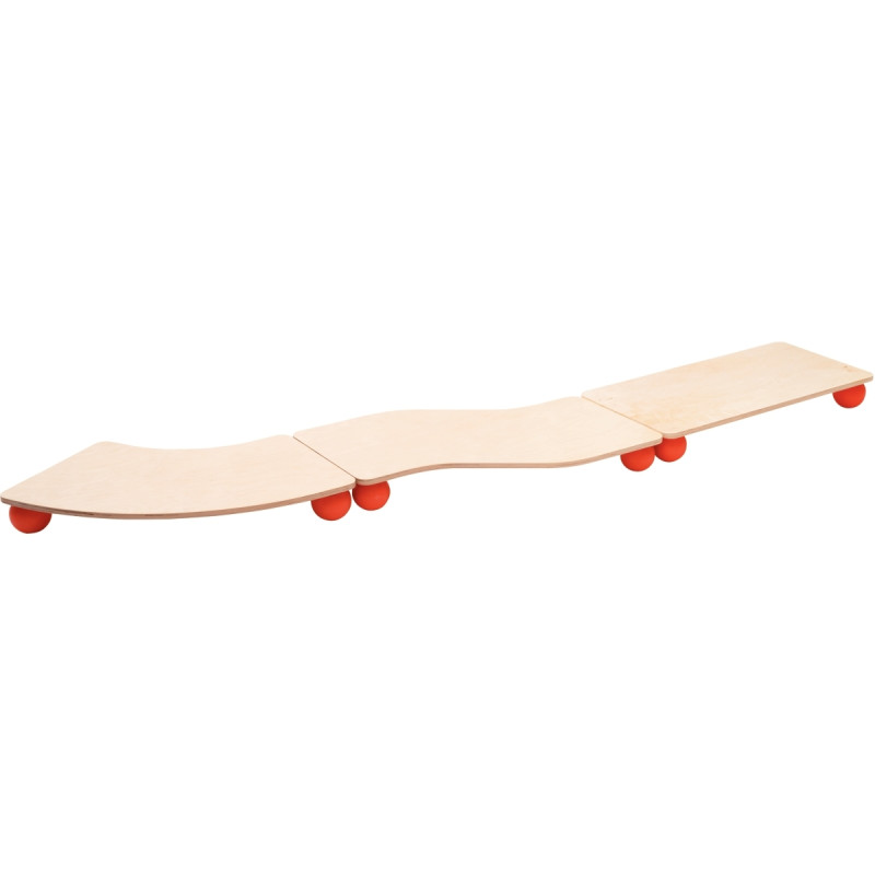 Planche d'équilibre arc en bois