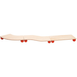 Planche d'équilibre zig zag en bois