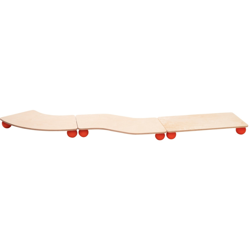 Planche d'équilibre zig zag en bois