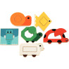 Boite de 6 puzzles d'encastrement en bois DuoBasic