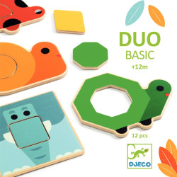 Boite de 6 puzzles d'encastrement en bois DuoBasic