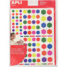 Pochette de 624 gommettes hexagone coloris assortis 6 Planches 16 x 21