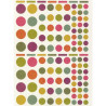 Pochette de 624 gommettes craft coloris assortis