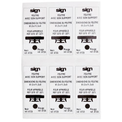 Blister de 6 recharges pré-encrées noir M6725