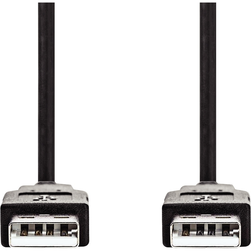 Cordon USB type A vers type A 1m noir