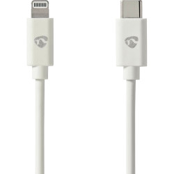 Cordon USB type C vers type Lightning 2m blanc