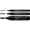 Étui de 3 marqueurs Stabilo free pointes assorties noires