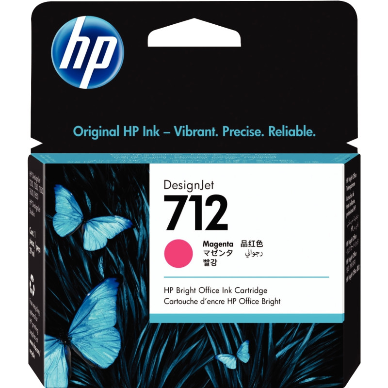 HP 712 cartouche d'encre magenta authentique (3ED68A)