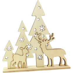 Scène de Noël en bois à poser