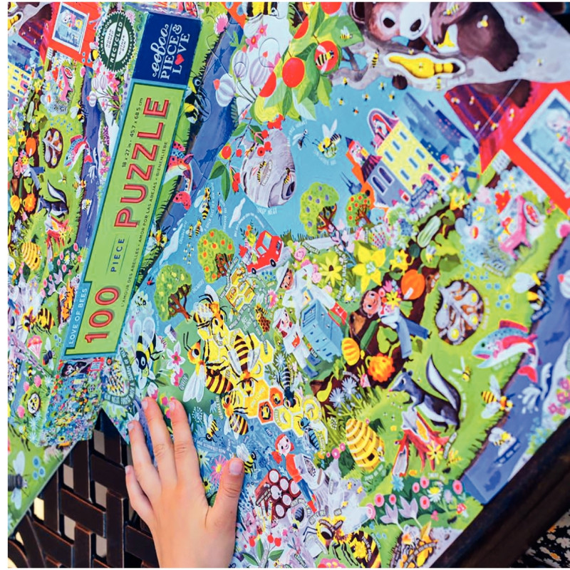 Puzzle 100 pièces EEBOO, protection des abeilles