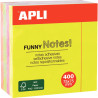 Cube de 400feuilles repositionnables 75 x 75 mm 4couleurs