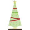 Sapin de Noël plat sur socle en bois