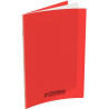Piqûre 60 pages CONQUERANT, 24x32 cm, seyès, couv PP rouge