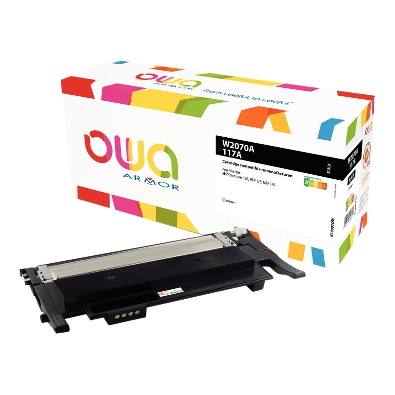 OWA cartouche laser noire remanufacturée compatible HP 117A (W2070A)