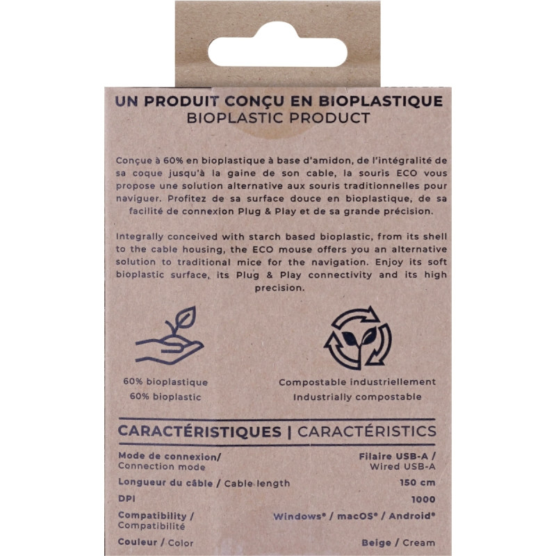 Souris filaire T'NB en bioplastique