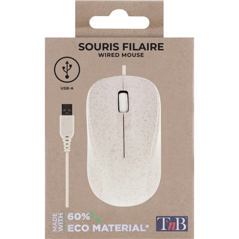 Souris filaire T'NB en bioplastique