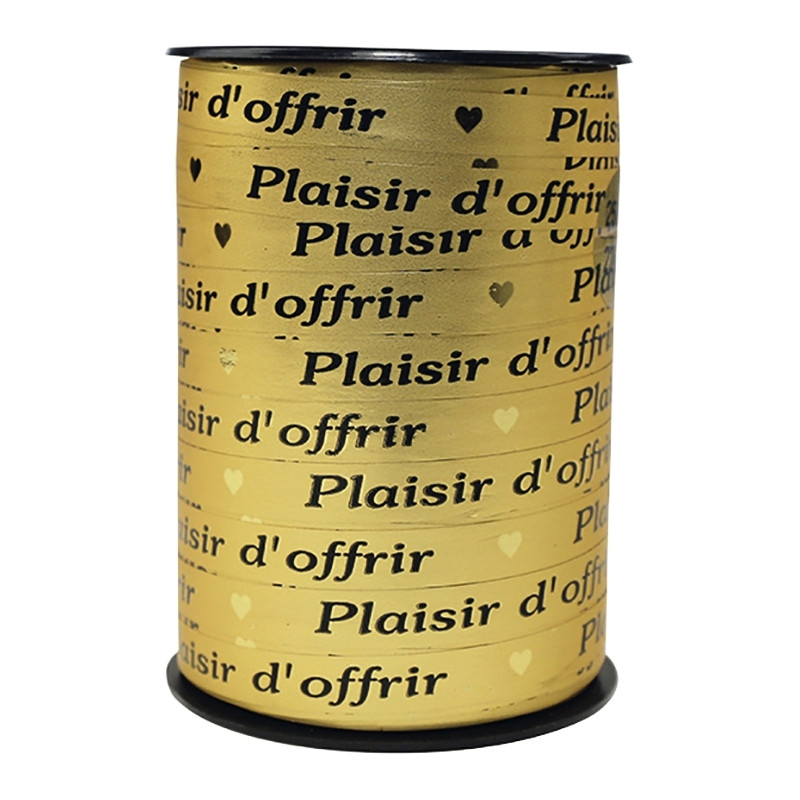 Bobine de bolduc Plaisir d'offrir 250mx10mm couleur or