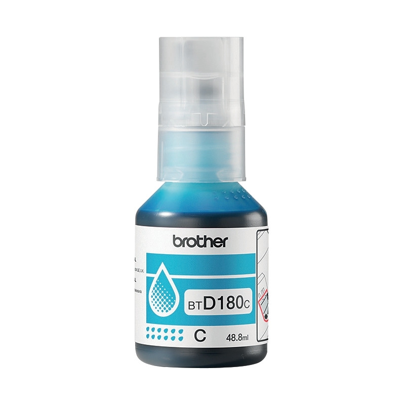 Brother BTD180 bouteille jet d'encre cyan authentique (BTD180C)