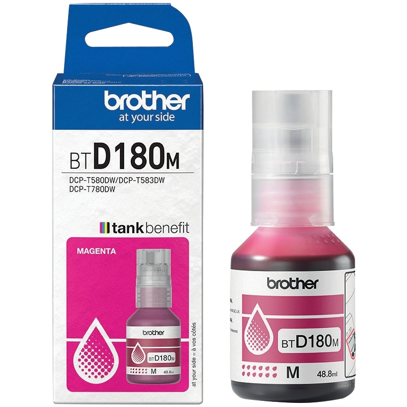 Brother BTD180 bouteille jet d'encre magenta authentique (BTD180M)