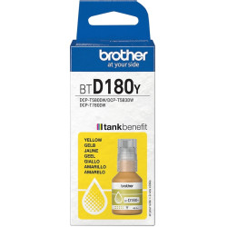 Brother BTD180 bouteille jet d'encre jaune authentique (BTD180J)