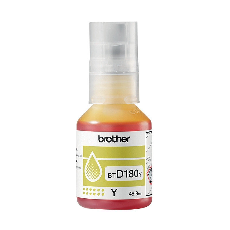 Brother BTD180 bouteille jet d'encre jaune authentique (BTD180J)