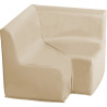 Chauffeuse d'angle 90 degrés 56x56x45cm beige