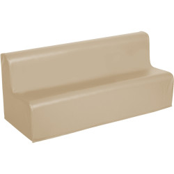 Canapé en PVC 110x40x45cm beige