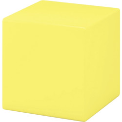 Pouf carré en PVC 36x36cm jaune
