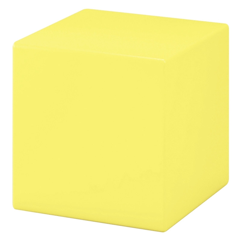 Pouf carré en PVC 36x36cm jaune