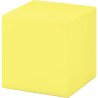 Pouf carré en PVC 36x36cm jaune