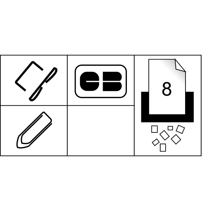 Destructeur personnel LX41 8 feuilles minicut noir