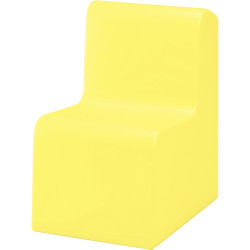 Chauffeuse simple en PVC 45x60x68cm jaune